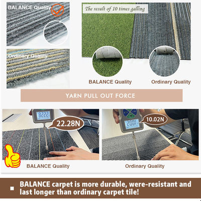 Easy to Install Geometric Pattern Commercial Nylon Carpet Tiles for Office and Hotel