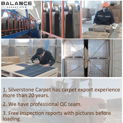 Easy to Install Geometric Pattern Commercial Nylon Carpet Tiles for Office and Hotel