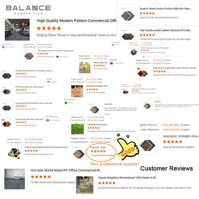 Easy to Install Geometric Pattern Commercial Nylon Carpet Tiles for Office and Hotel