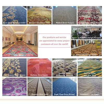 Axminster Wool Nylon Machine-Made Wall Wall Carpet Custom Pattern for Hotel Room in Hotels