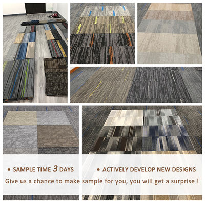 Custom Design Office Carpet Tiles 50*50cm Bitumen Backing Square Shape for Commercial