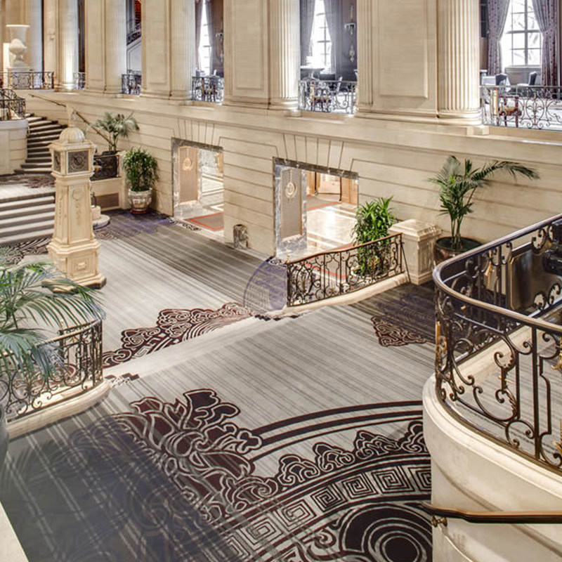 Rectangle 4m Width 100% Nylon Printed Broadloom Cut Pile Hotel Room Carpet Used in Hotel